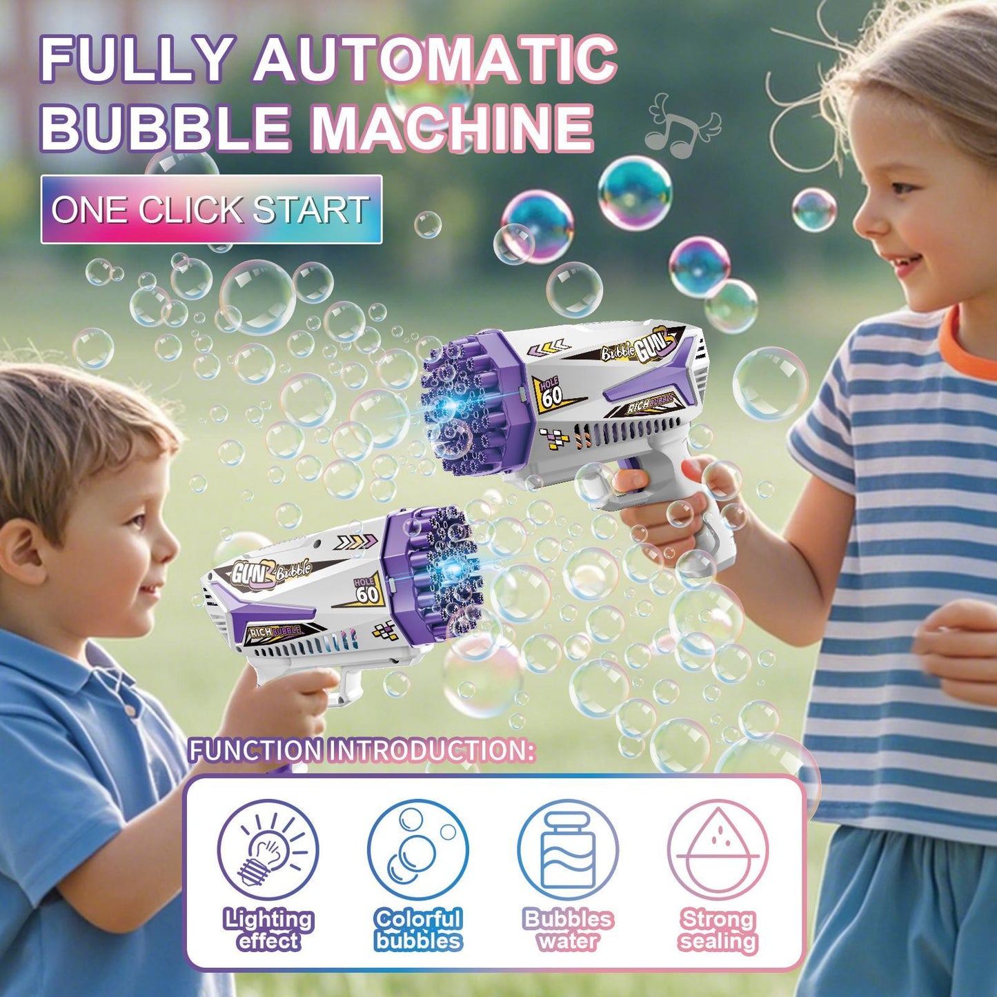 Bubble Gun For Outdoor Play And Parties