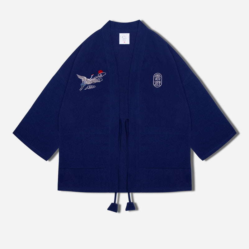 Men's Cotton And Linen Cardigan