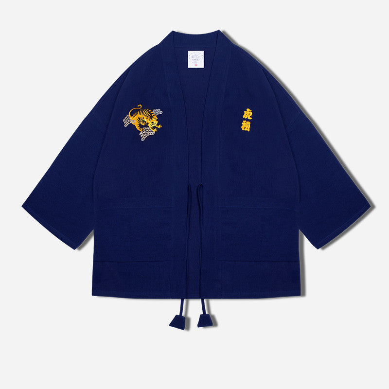 Men's Cotton And Linen Cardigan