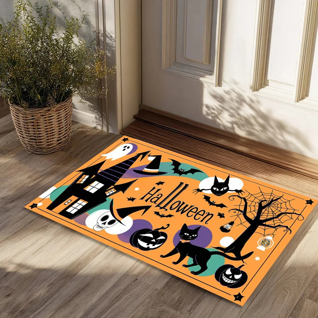 Halloween Pumpkin Ghost Home Decor Doormat