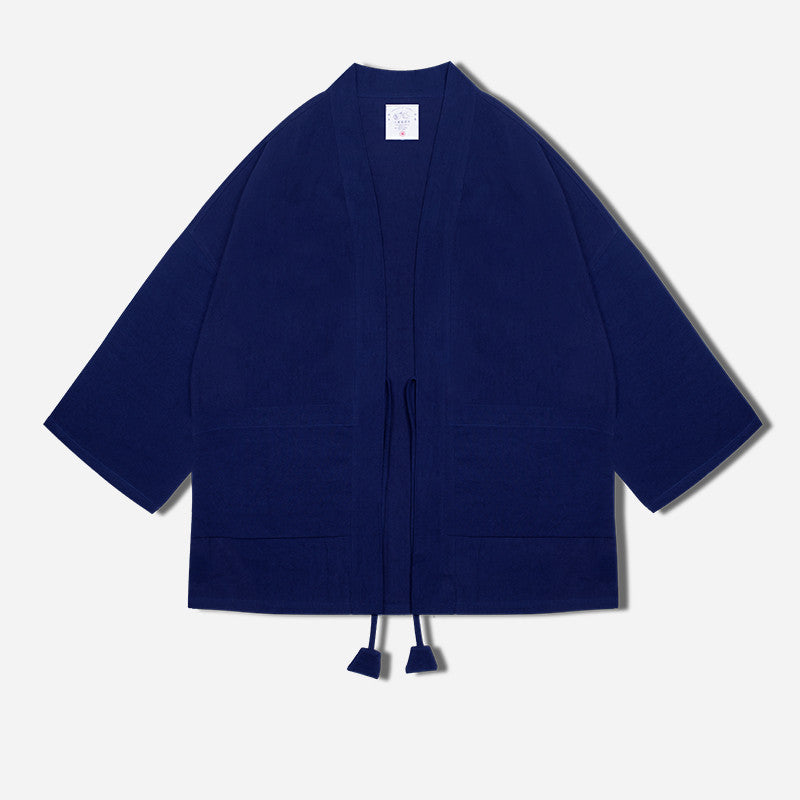 Men's Cotton And Linen Cardigan